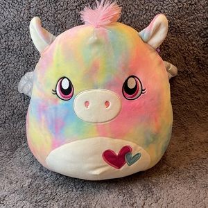 SQUISHMALLOWS 13" Paisley Pegasus Valentines Squad Tie Dye hearts Pink